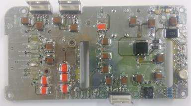 조립된 전원반 상부 PCB 형상