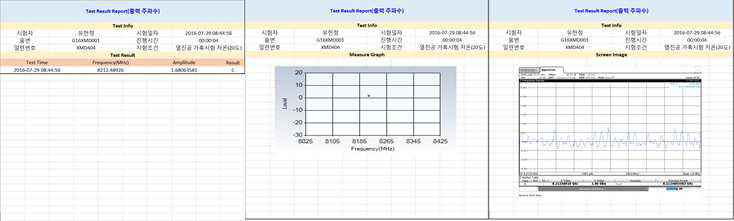 출력 주파수 시험 결과 보고서