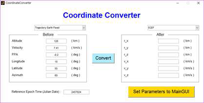 Coordinate Converter Sub-GUI