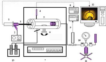 Schematic diagram of the experimental Apparatus, Variable Volume View Cell(VVVC)