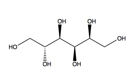 D-sorbitol (SOR)의 분자 구조