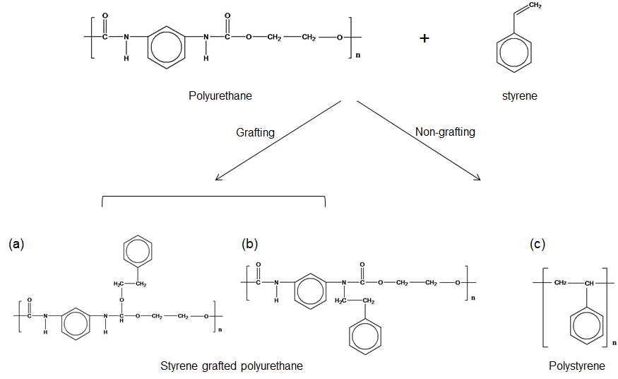 방사선 조사에 의한 폴리우레탄/스타이렌 그라프팅 메커니즘