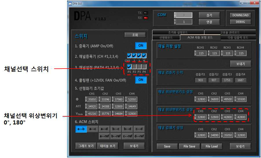 다중입출력 선택 기능 GUI