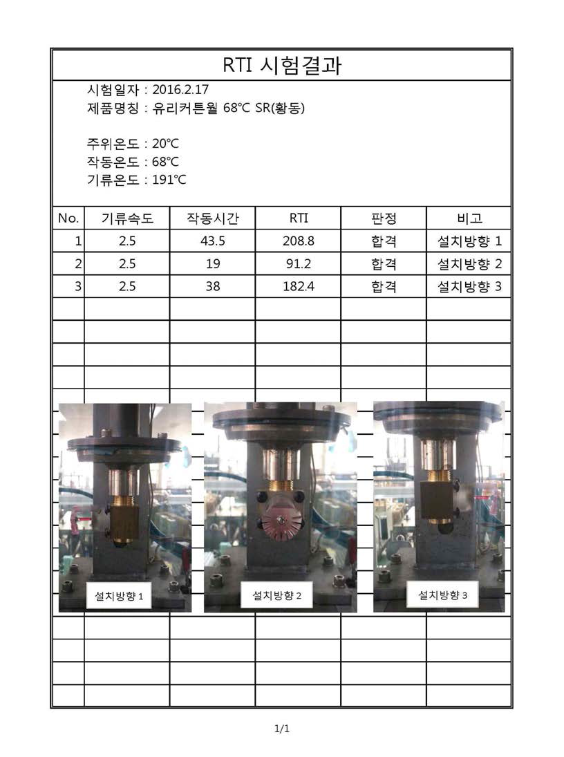 Test report for standard response RTI.