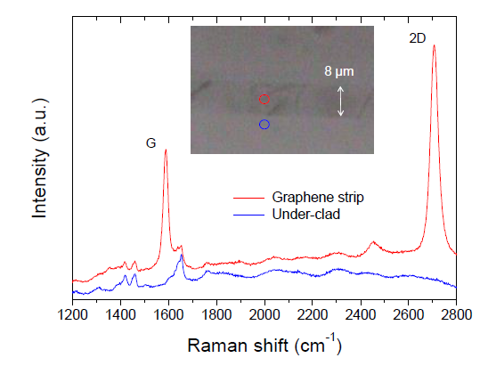 제작된 그래핀 마이크로-리본과 Raman Spectrum