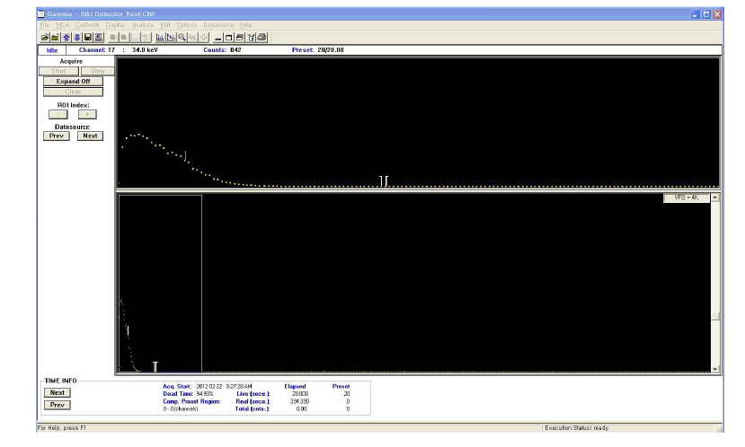 Captured window of X-ray spectrum