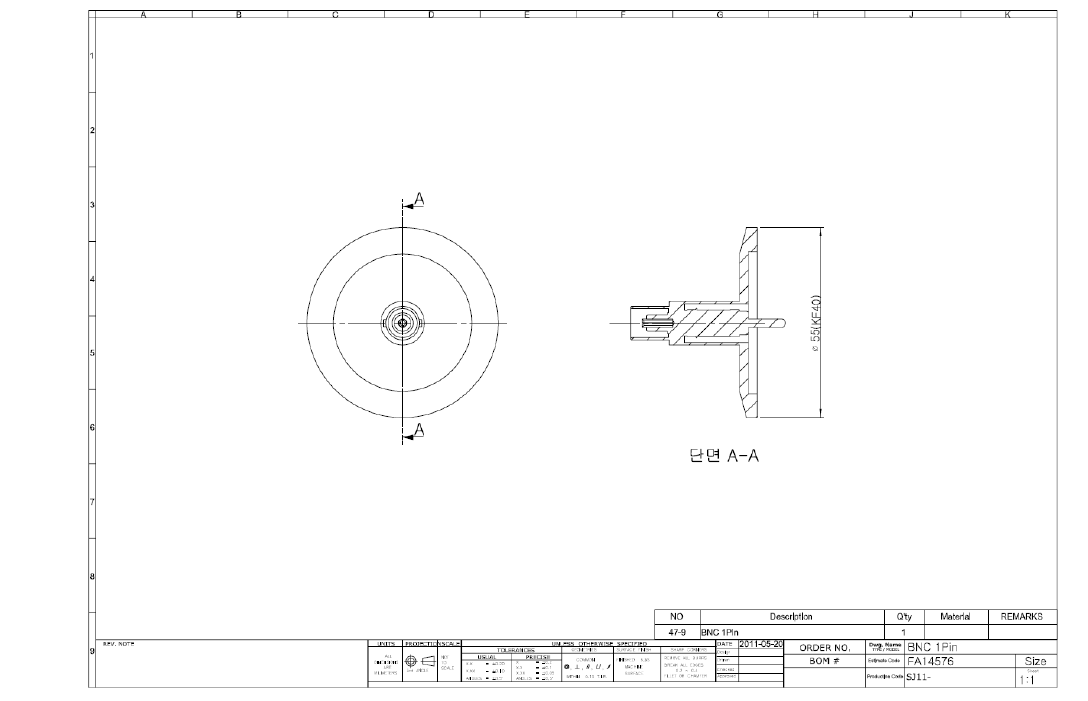 BNC 1Pin for current reading