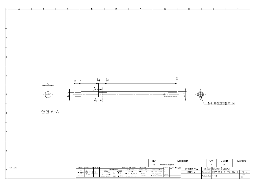 Motor support of PIXE-PIGE chamber