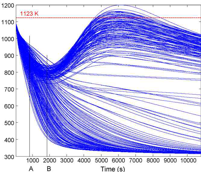 Maximum Temperature in the Hot Leg of DHR Loops