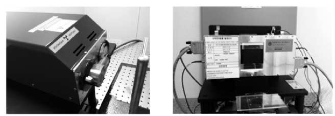 (좌) 마이크로 포커스 X-선 튜브 (모델: L8601-01, Hamamatsu Inc., Japan), (우) 광자계수 기반 검출기　(모델: Photon Identifying Device (PID)-350, Ajat Oy Ltd., Finland)