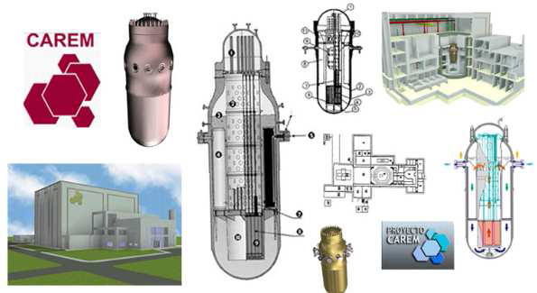 CAREM 원자로의 개념도.
