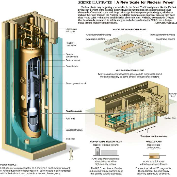 NuScale원자로의 개념도