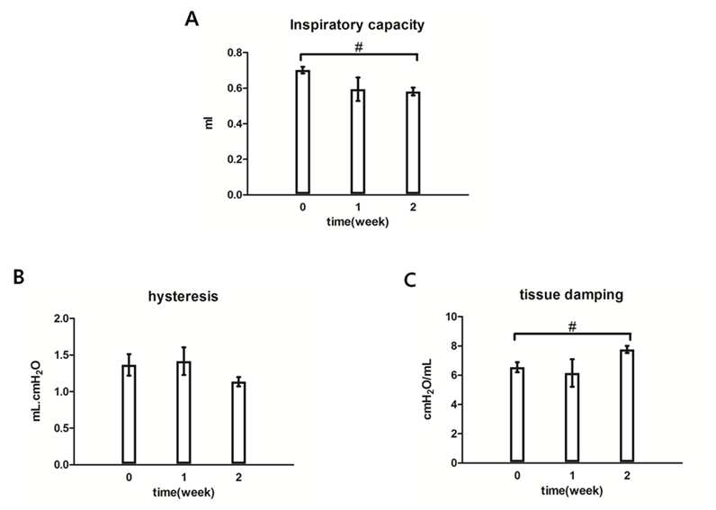 Functional evaluation of mouse lung after irradiation