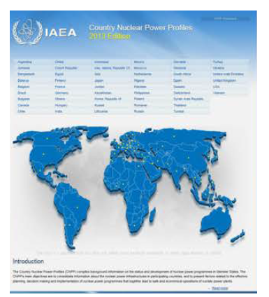 IAEA Country Report 화면