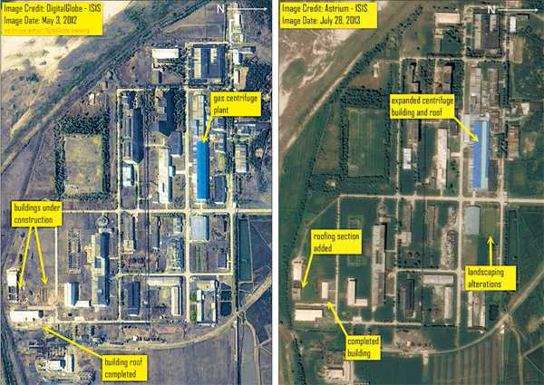 북한 농축시설 확장 추정 위성사진('13년 8월 ISIS 공개)