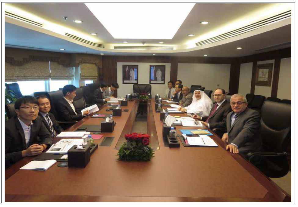 카타르종합수전력청 고위관계자들과의 인력양성 협력 회의