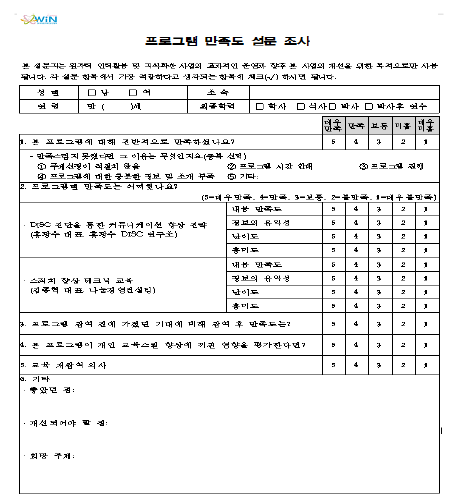 강사 육성 만족도 조사