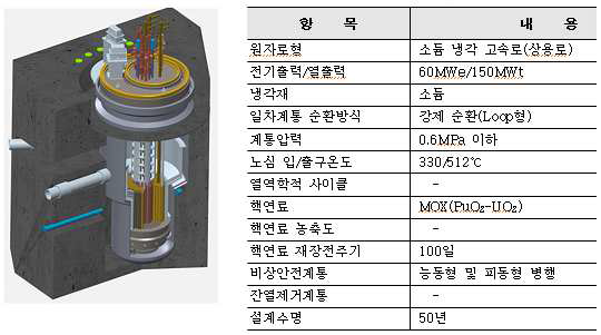MBIR 원자로 및 설계특성89)