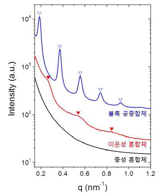 소각 산란 실험 결과