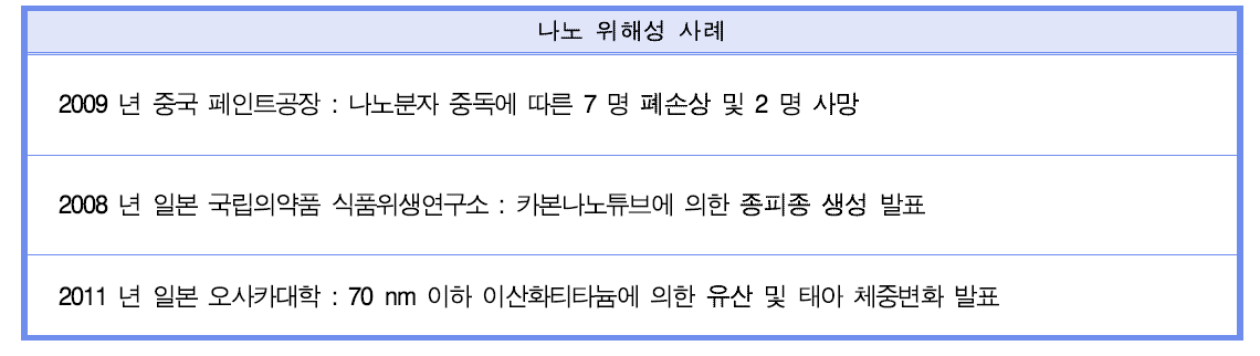 나노 위해성 사례