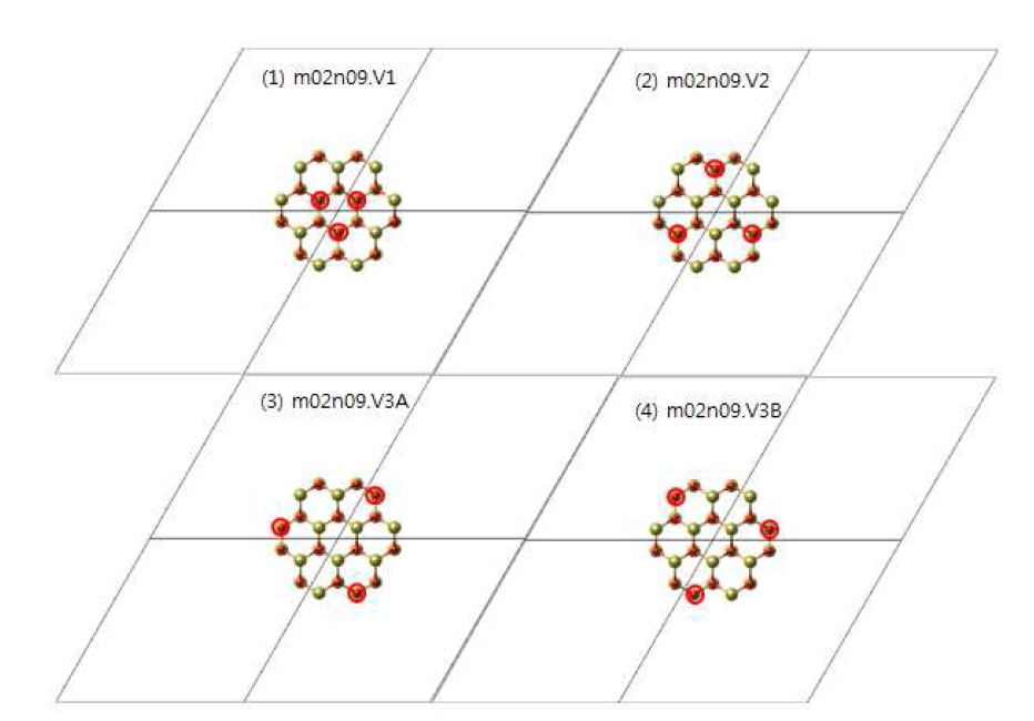 GaN hexagonal nano pillar (hollow center) m=2 크기의 나노입자 단면.