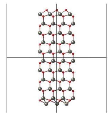 ZnO hexagonal nano pillar (hollow center) m=2, n=9 크기의 나노입자.