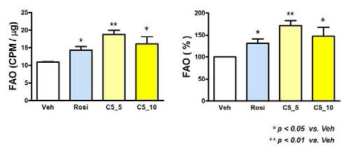 C5 compound 투여에 따른 FAO 변화