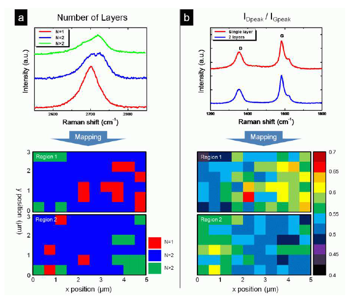 Raman spectroscopy mapping 분석