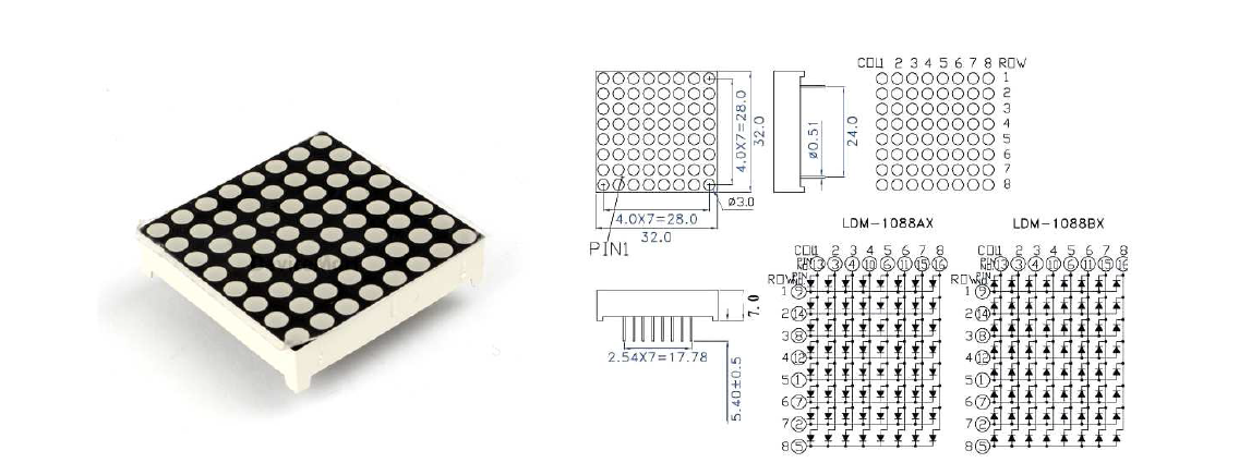 dot matrix and circuit