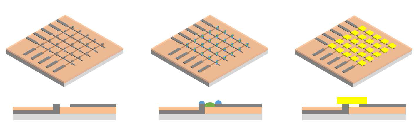 connection led on flexible substrate with dot matrix circuit