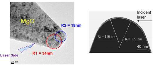 Thermal laser effect에 의한 laser side와 shadow side의 곡률 차이