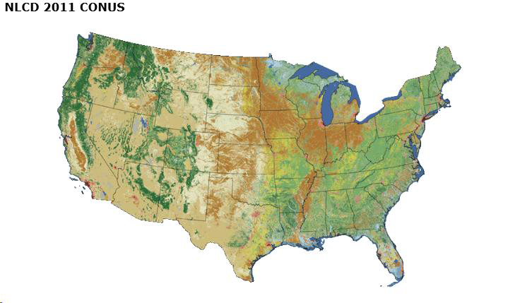 USGS에서 제공하는 토지피복도
