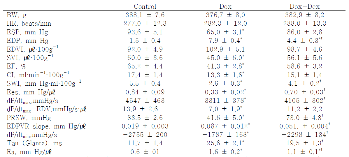 Hemodynamic Variable Based on P-V loop Measurement