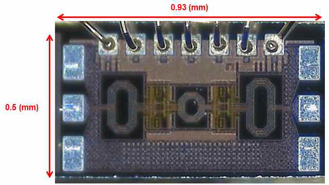 24 GHz LNA chip photograph