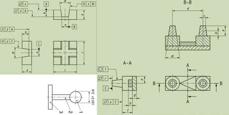 ISO 12836에 명시된 수치에 따라 캐드디자인 후 제작한 형판