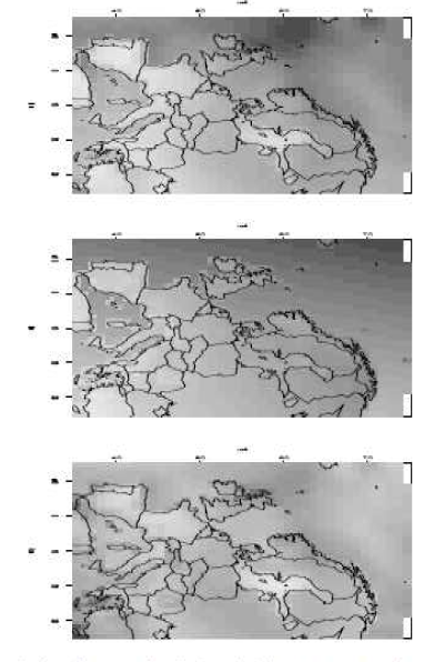 Posterior means surface for the underlying true temperature change process