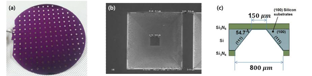 Micro SOFC Cell 기판 형상과 SEM image