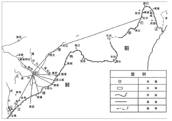 건주여진 지역에서 조선으로 통하는 교통로(黃柏棟 主編, 桓仁建州女眞志, 2006)