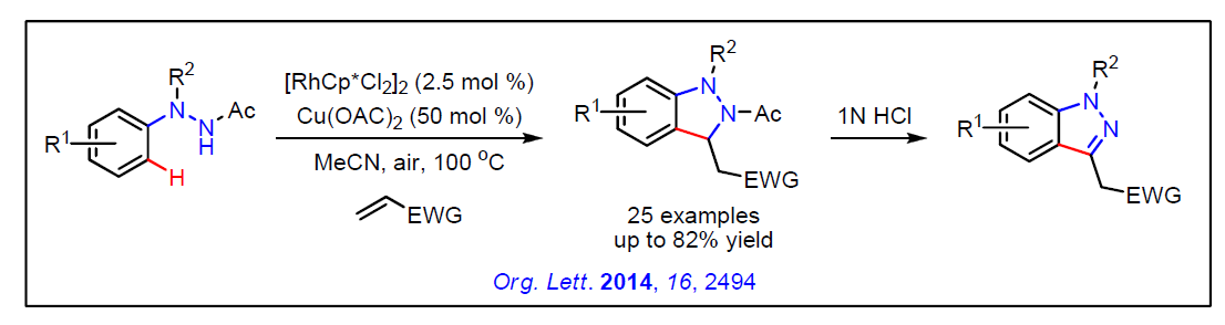 알릴하이드라진을 이용한 2,3-dihydro-1H-indazole 합성 반응