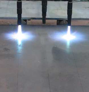 Multi-line heating test with two torches