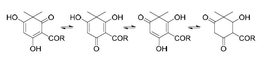 Acylfilicinic acid 의 토토머 가능 구조