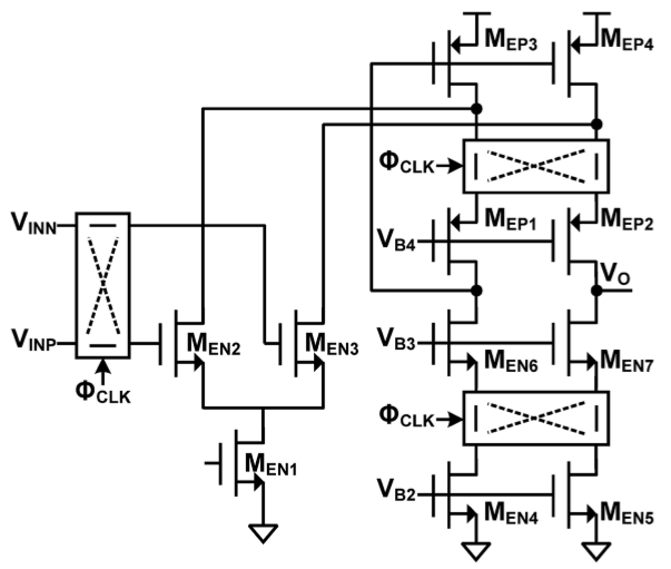 Linear 형태의 배터리 충전 회로에 사용한 error amplifier (EA1, EA2)의 회로도