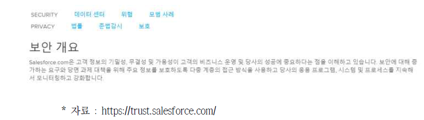 Salesforce 보안 서비스