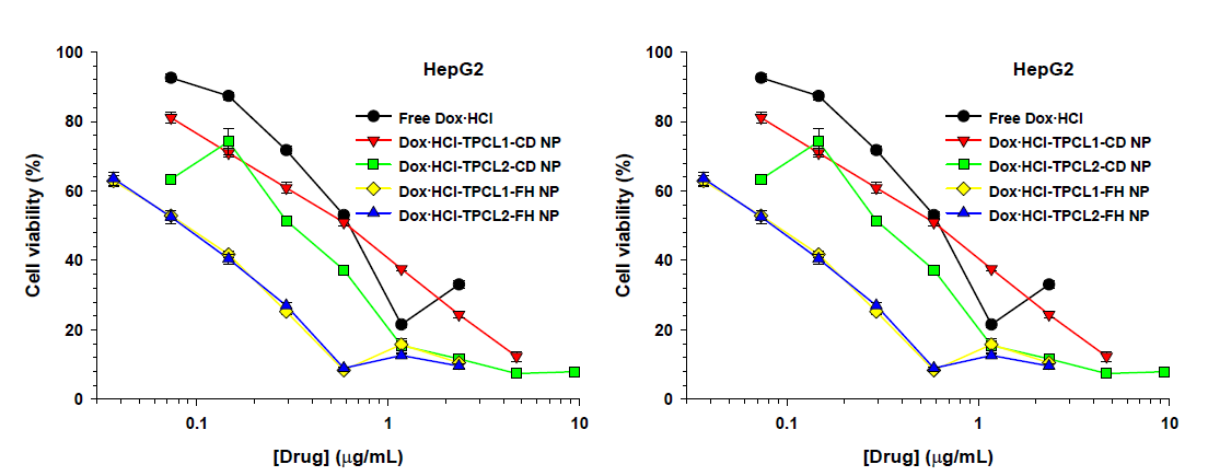 HepG2 세포를 이용한 약물봉입-TPCL 나노입자 항암특성 평가
