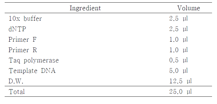 Master mix for PCR reaction