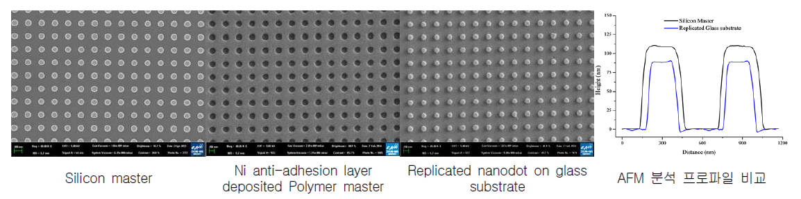 제작 공정 단계별 SEM 및 AFM 분석