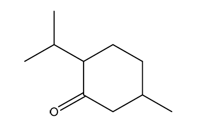 형개 추출물로부터 분리 정제된 2-isopropyl-5-methylcyclohexanone의 구조