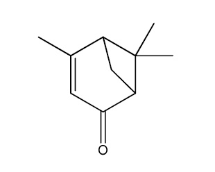아우케리쑥 추출물로부터 분리 정제된 (1S)-(ㅡ)-Verbenone의 구조