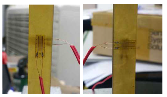 스트레인게이지 설치 모습