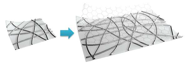 Metal nanofiber 전극 및 Metal nanofiber-그래핀 하이브리드 전극 모식도